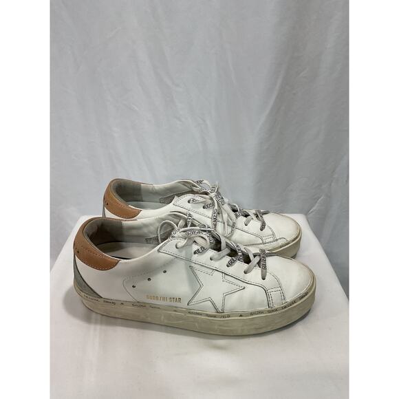 Golden Goose 'Hi Star' White Leather Sneaker Size 10 - Picture 4 of 6